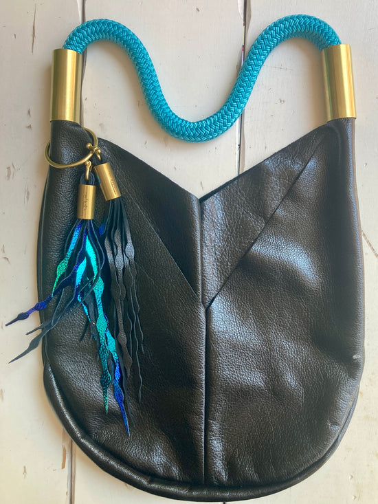 Original Wildwood Bag | Large in Black Metallic Leather