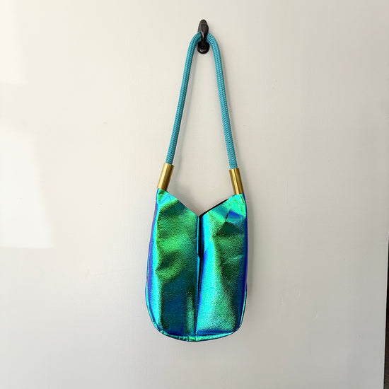 #77 Limited Edition Blue Opal Original Wildwood Bag | Large Crossbody with Caribbean Blue Dock Line