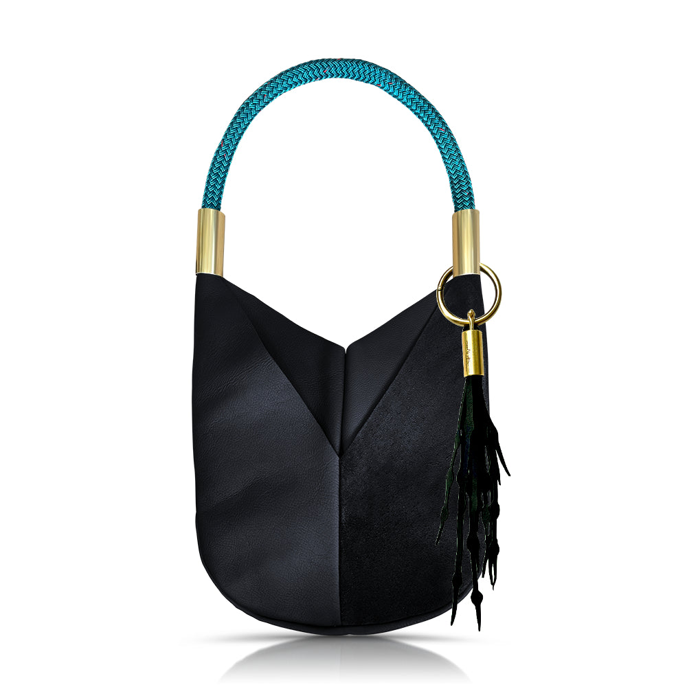 Original Wildwood Bag Large#Rope Color_Seaside Teal#Add Ons_Add a Matching Seaweed Tassel (save $10)