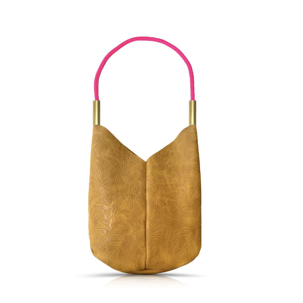 Mermaid Purse // in Beach Cowgirl with Neon Pink Rope