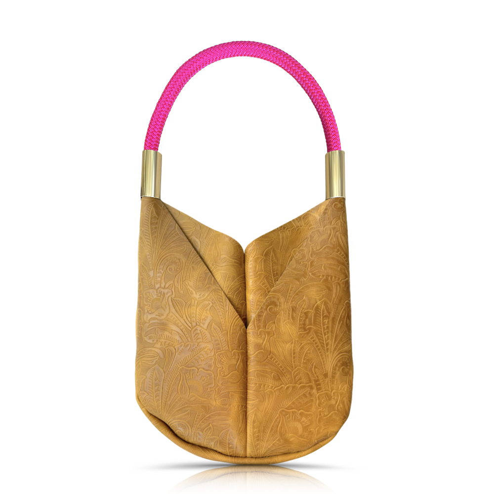 Original Wildwood Bag // Large in Beach Cowgirl with Neon Pink Rope