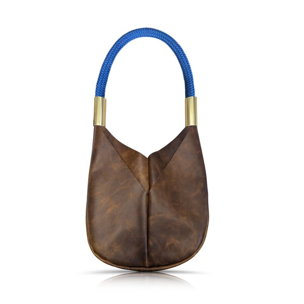 Original Wildwood Bag // Small in Brown Tourmaline with Harborside Blue Rope