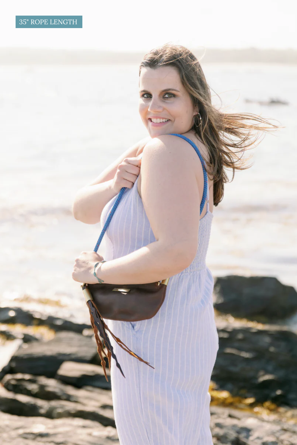 Oyster Shell Bag // in Black Leather