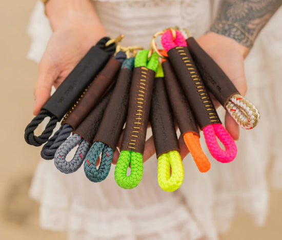 Rope + Leather Keychains