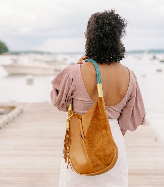 beach nut leather original tote bag