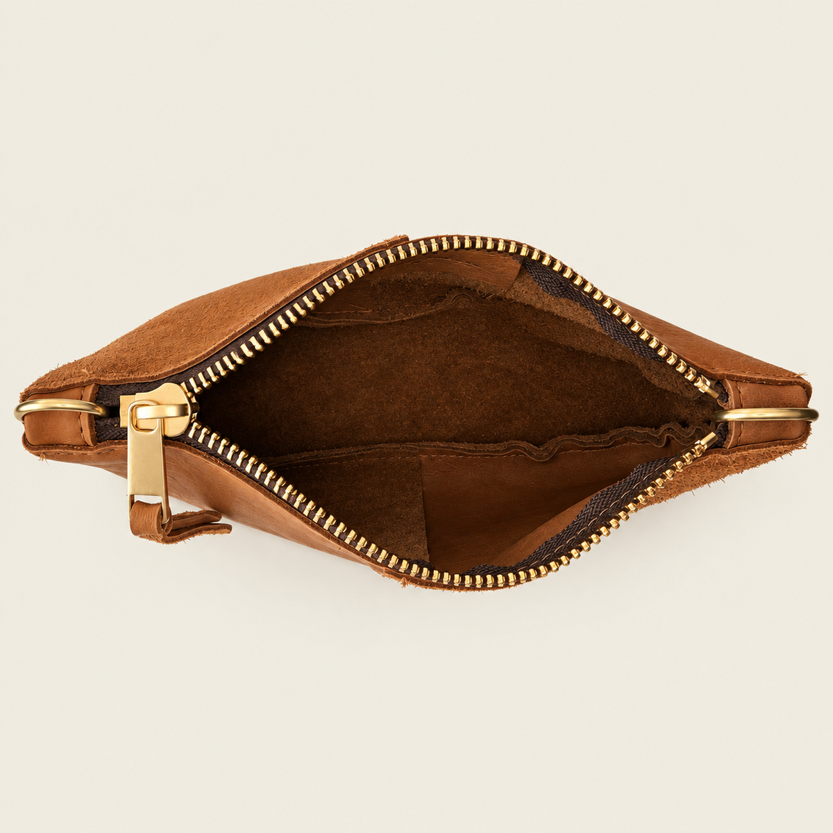 Convertible Zip Bag in Beach Nut Leather