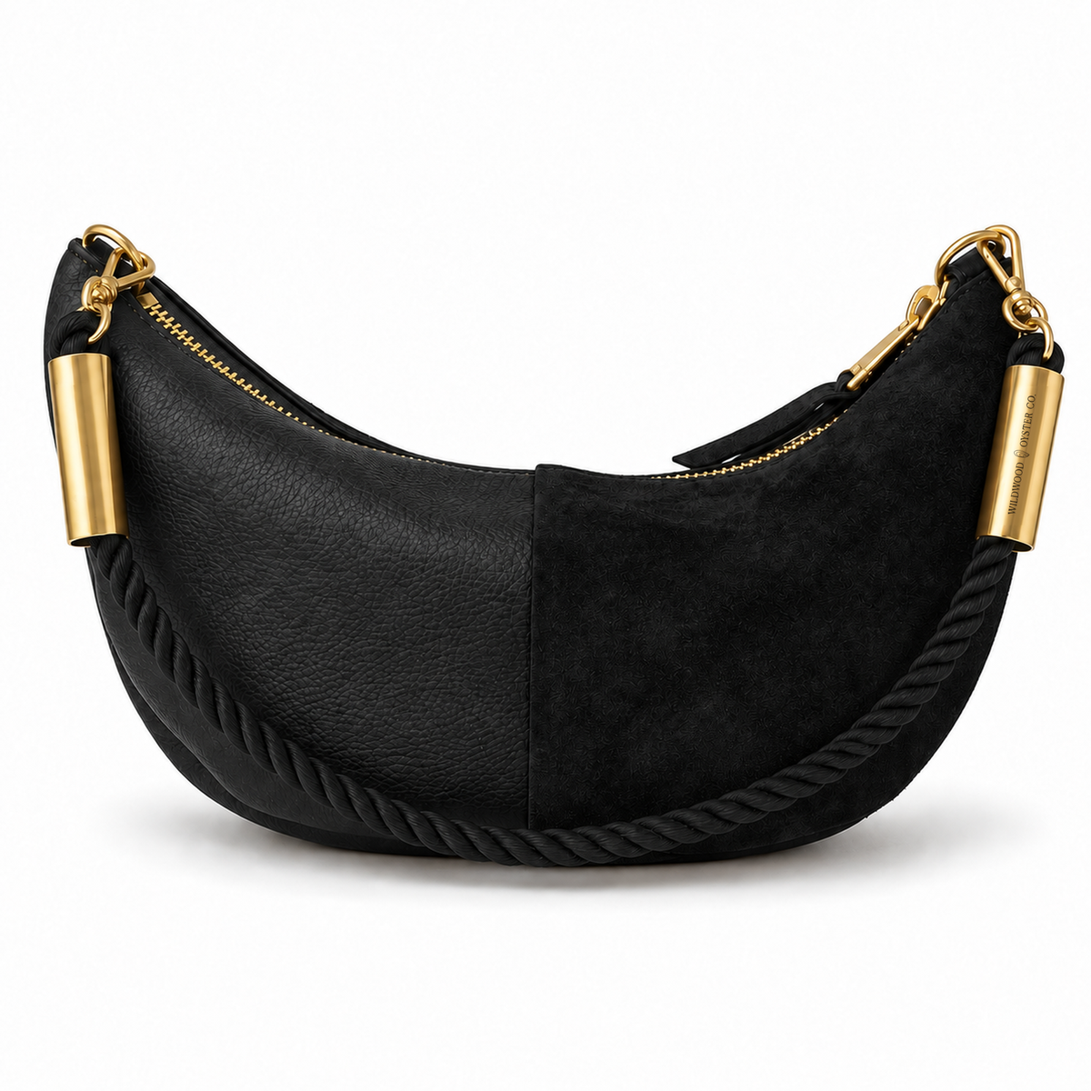 Convertible Sling in Black Leather
