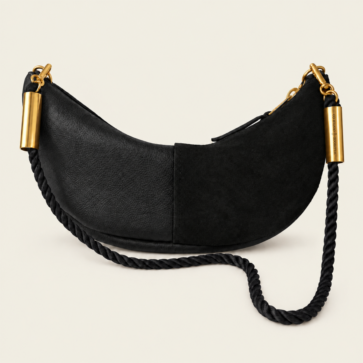 Convertible Sling in Black Leather