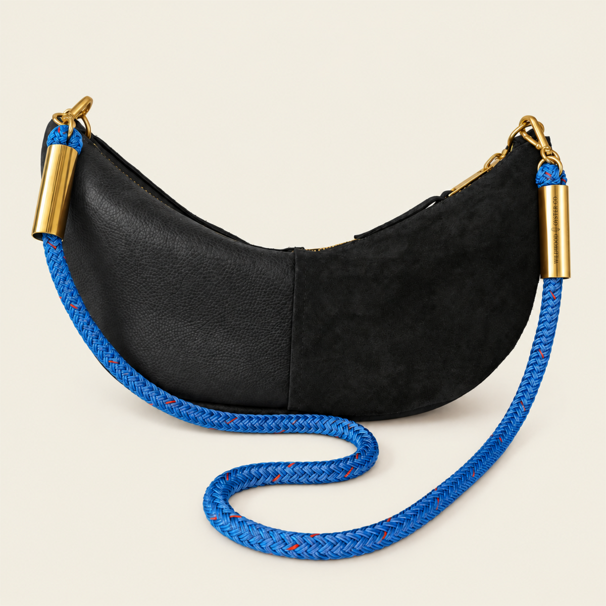 Convertible Sling in Black Leather