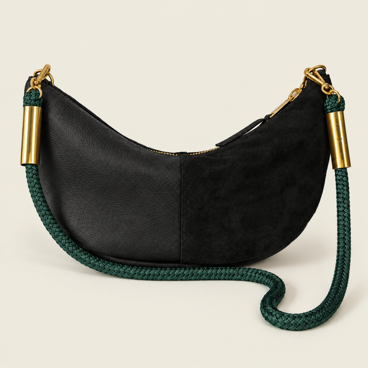 Convertible Sling in Black Leather