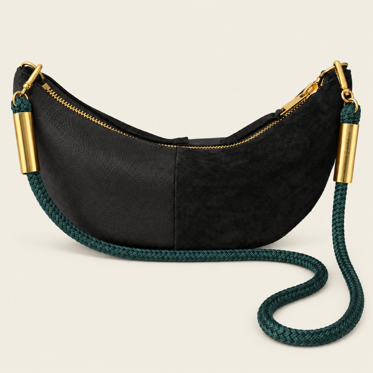 Convertible Sling in Black Leather