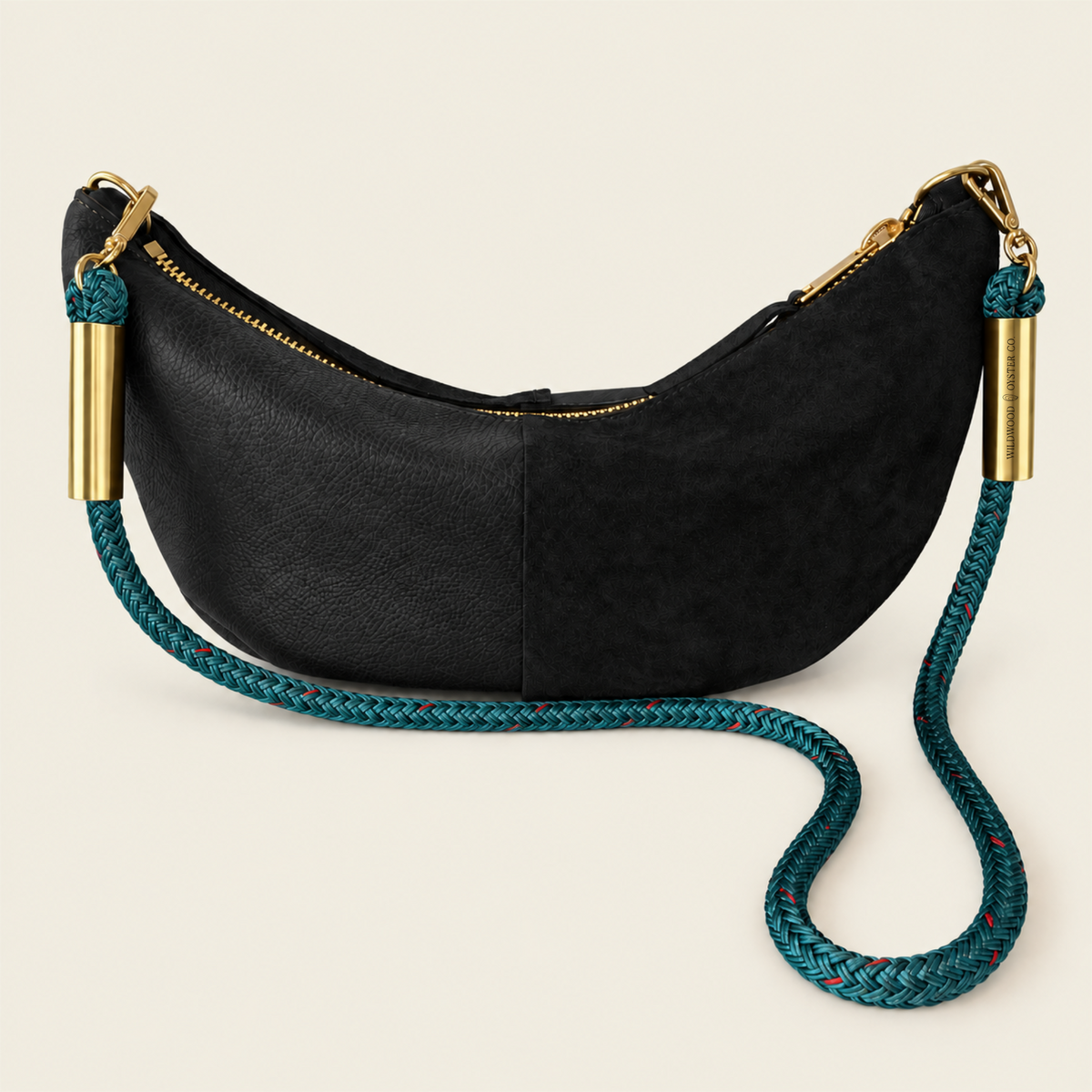 Convertible Sling in Black Leather