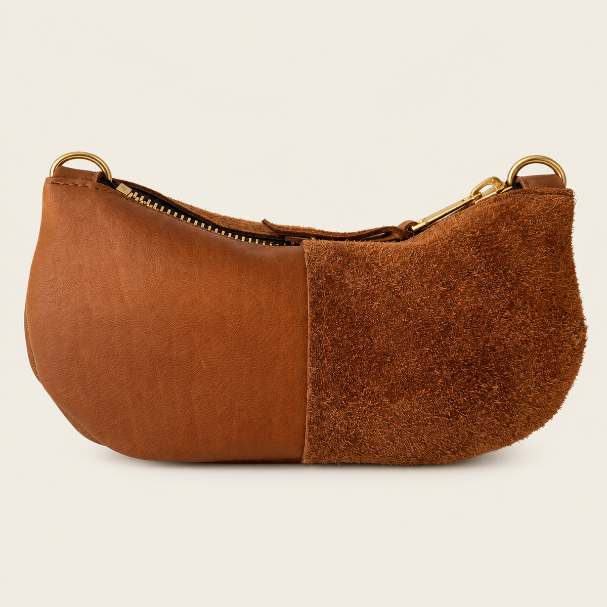 Convertible Zip Bag in Beach Nut Leather