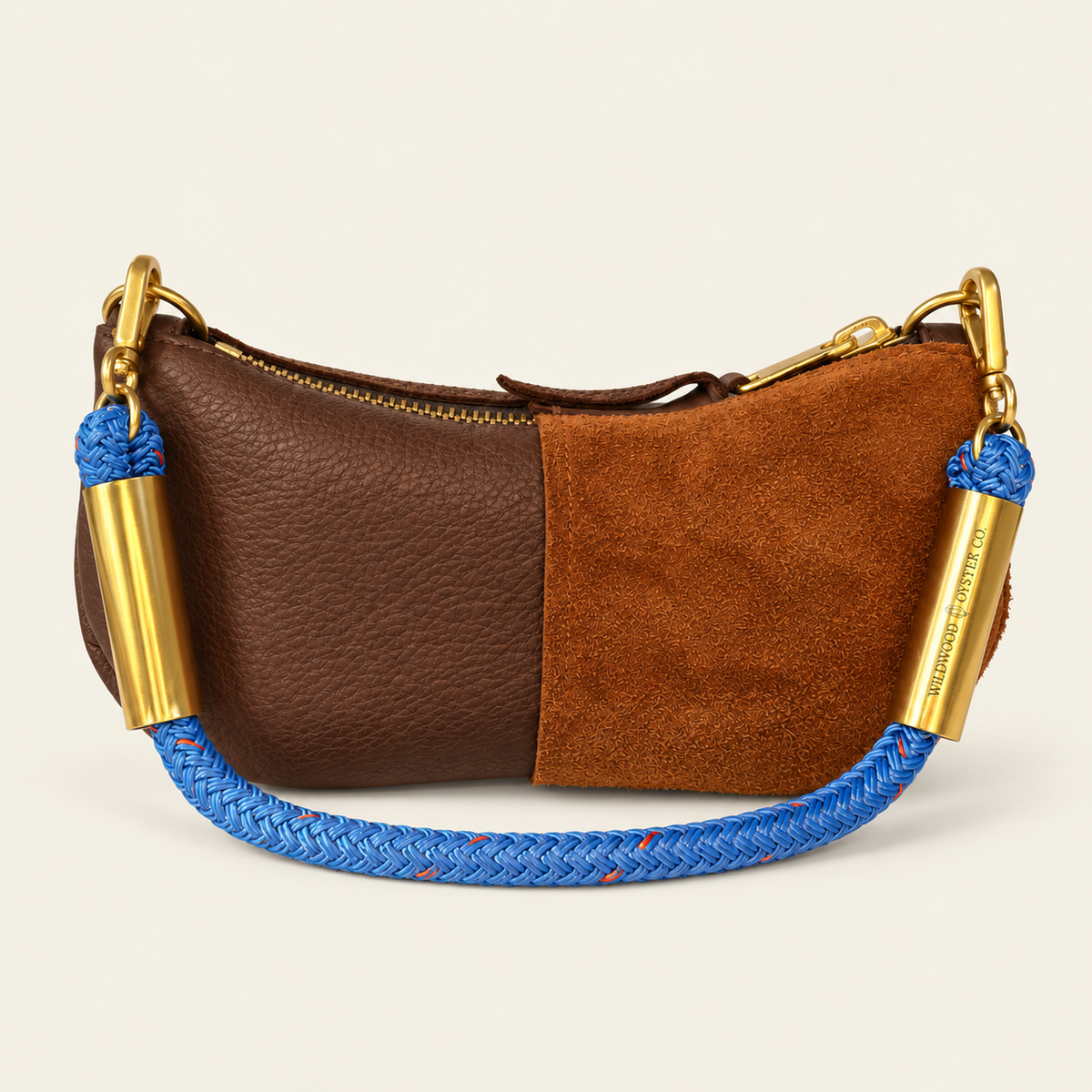Convertible Zip Bag in Brown Leather