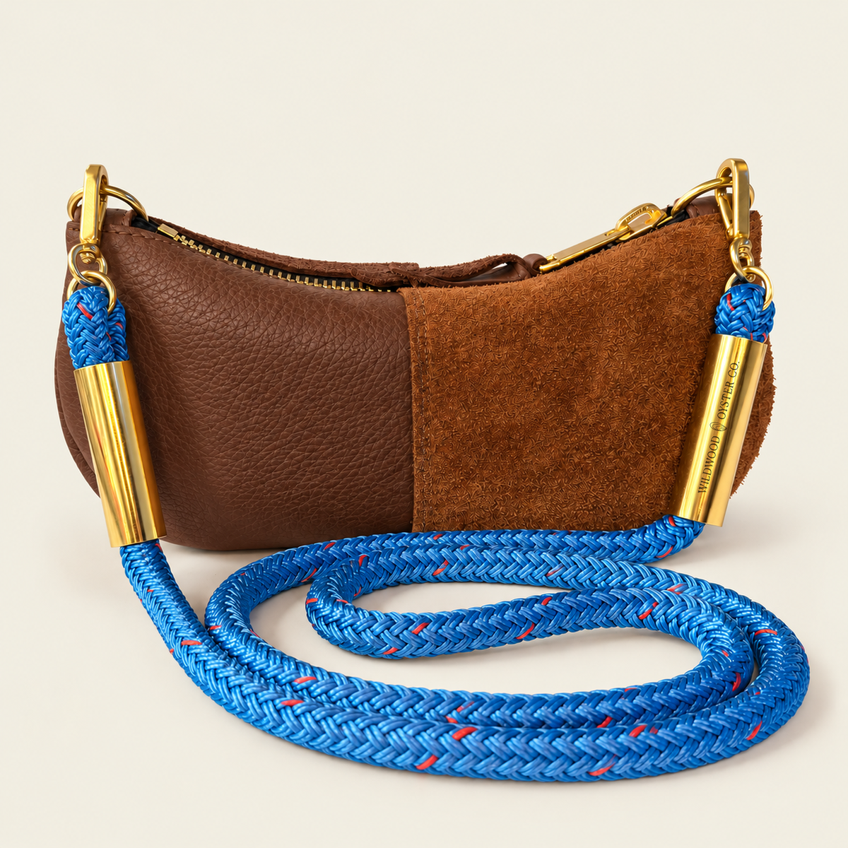 Convertible Zip Bag in Brown Leather