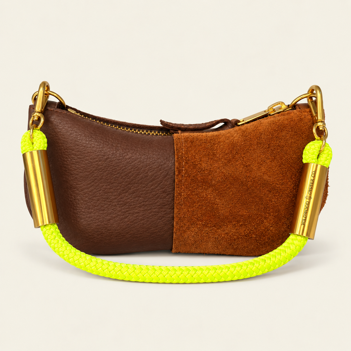 Convertible Zip Bag in Brown Leather