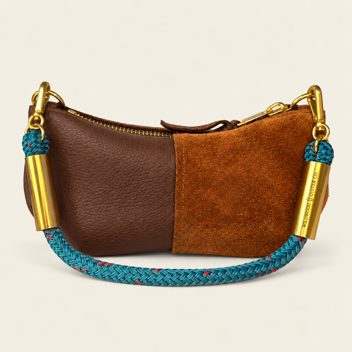 Convertible Zip Bag in Brown Leather