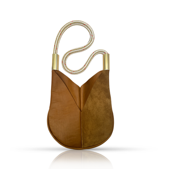 Load image into Gallery viewer, Wildwood Oyster Co. Beach Nut Leather Crossbody Small Tote
