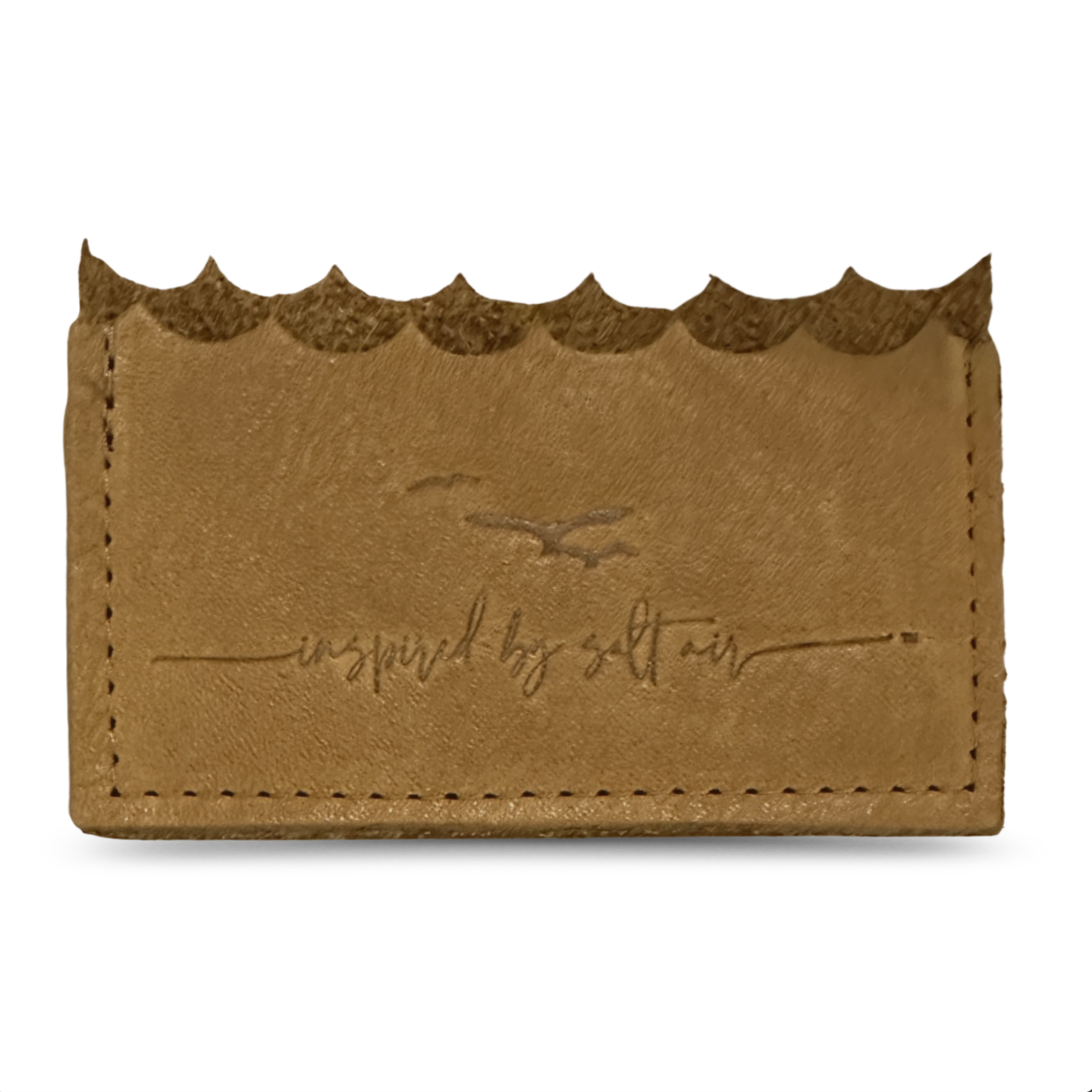 Mini Wallet "Inspired by Salt Air" // in Beach Nut Leather