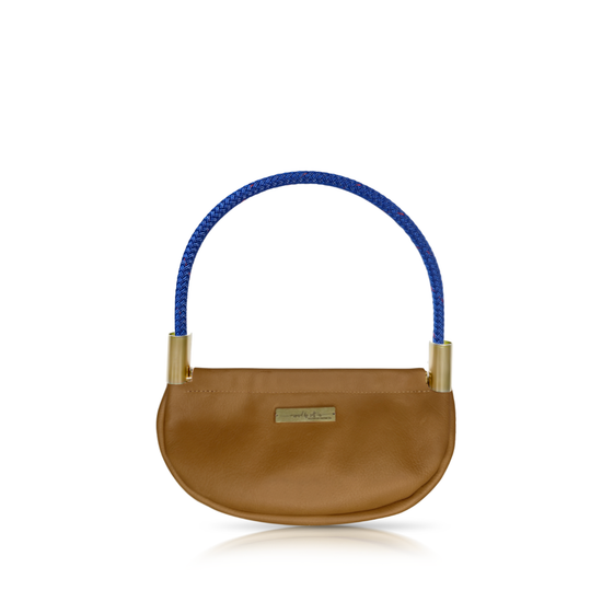 Clam Shell Bag in Beach Nut Leather