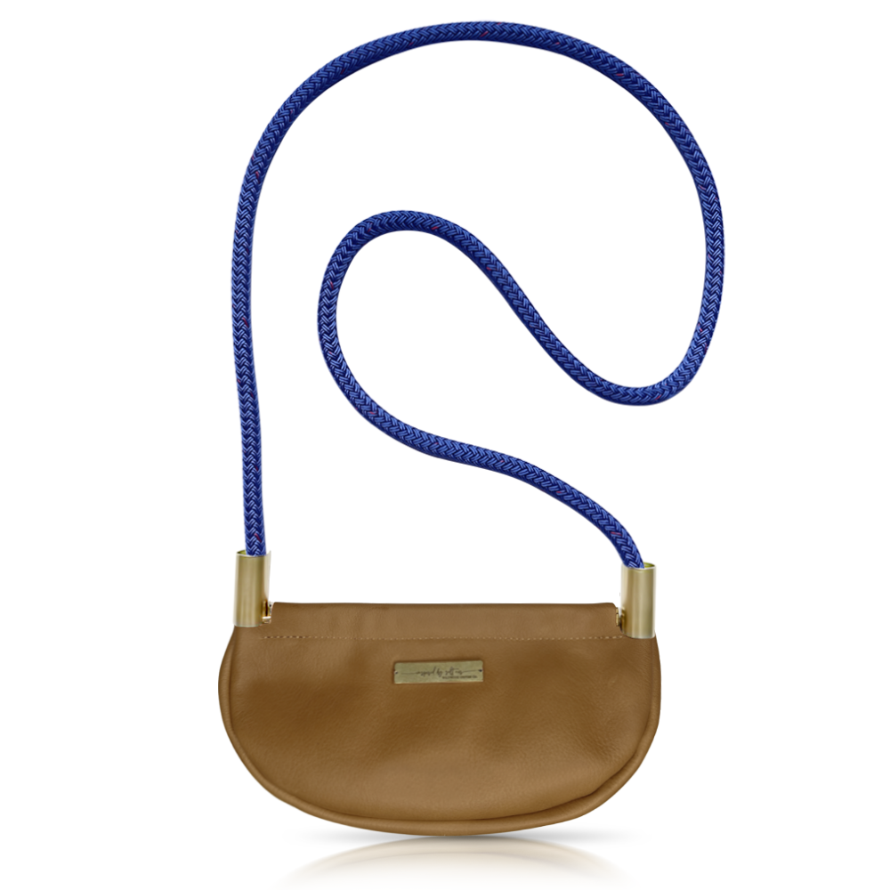 Clam Shell Bag in Beach Nut Leather