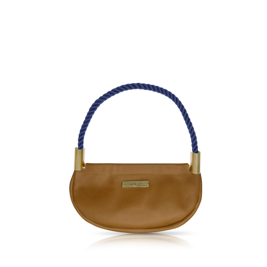 Clam Shell Bag in Beach Nut Leather