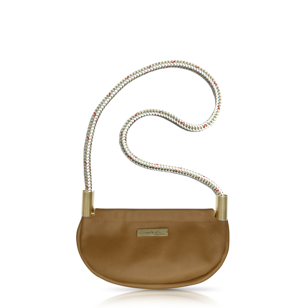 Clam Shell #Rope Color_Oyster Shell Gold#Rope Handle Length_Shoulder (35")#Add Ons_Handbag Only