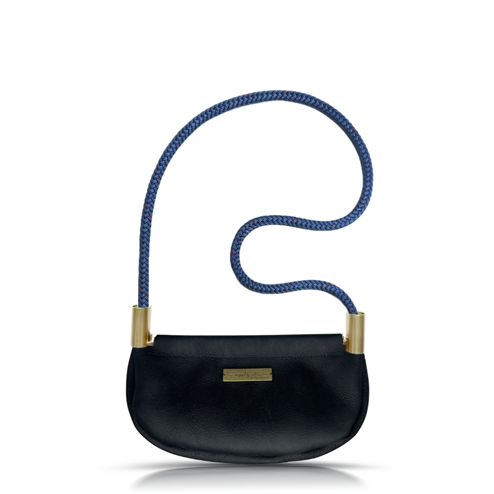 Clam Shell #Rope Color_Harborside Blue#Rope Handle Length_Shoulder (35")#Add Ons_Handbag Only