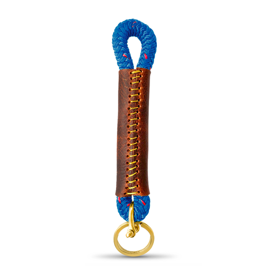 Load image into Gallery viewer, Harborside Blue Rope Keychain

