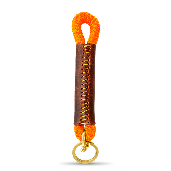 Load image into Gallery viewer, Neon Orange Rope Keychain
