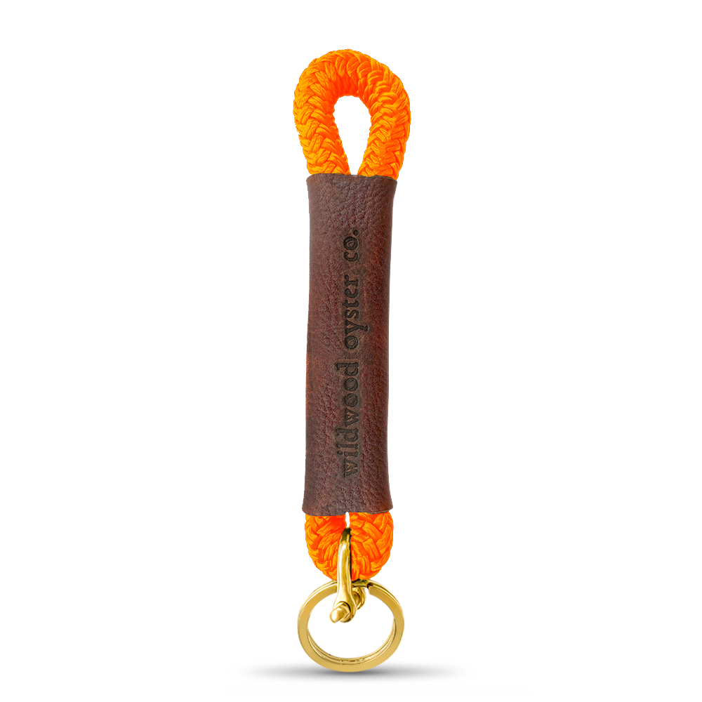 Neon Orange Rope Keychain