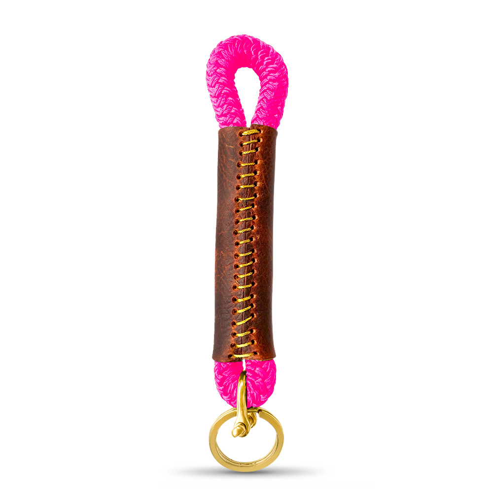 Neon Pink Rope Keychain