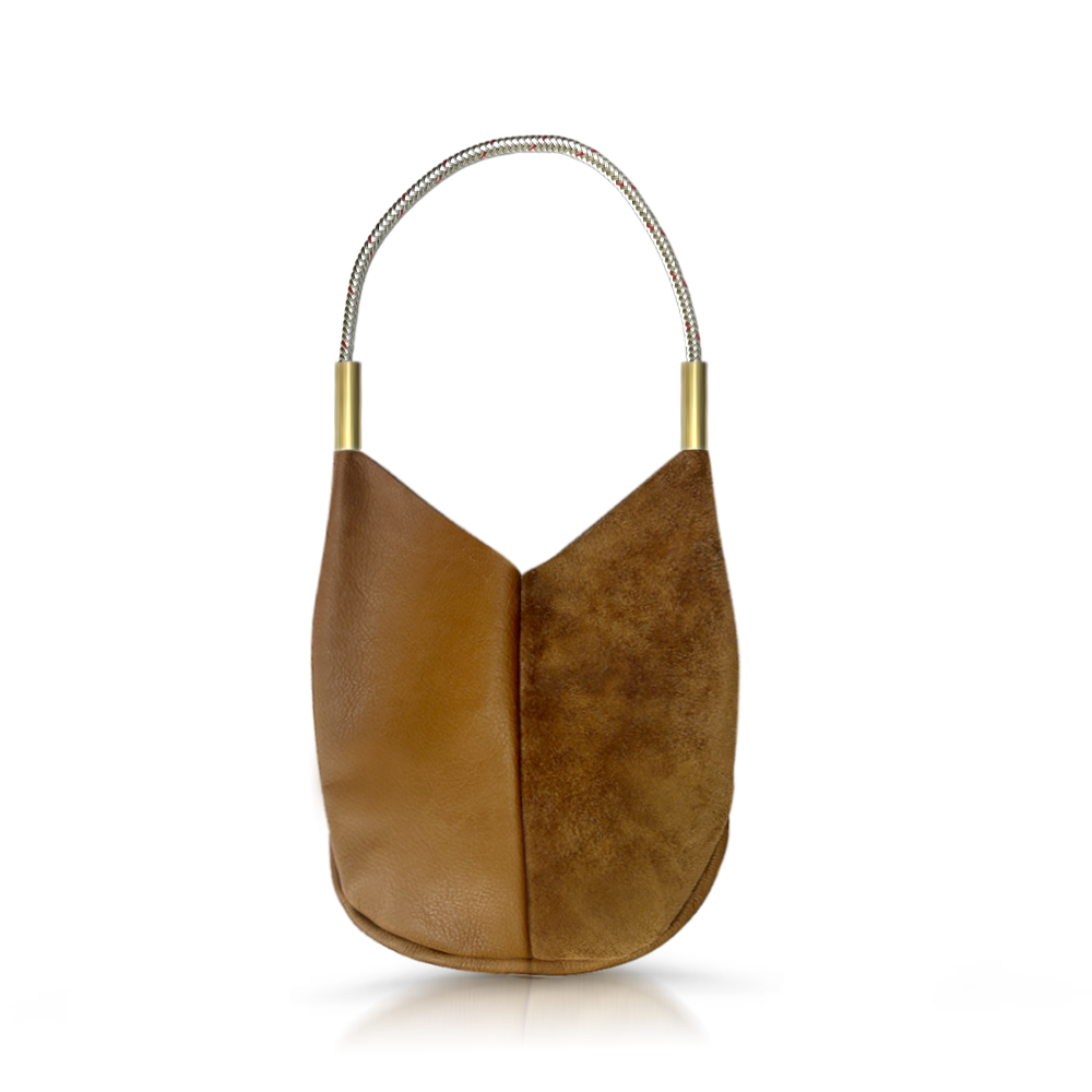 Mermaid Purse #Rope Color_Oyster Shell Gold#Rope Handle Length_Shoulder (25")#Add Ons_Handbag Only