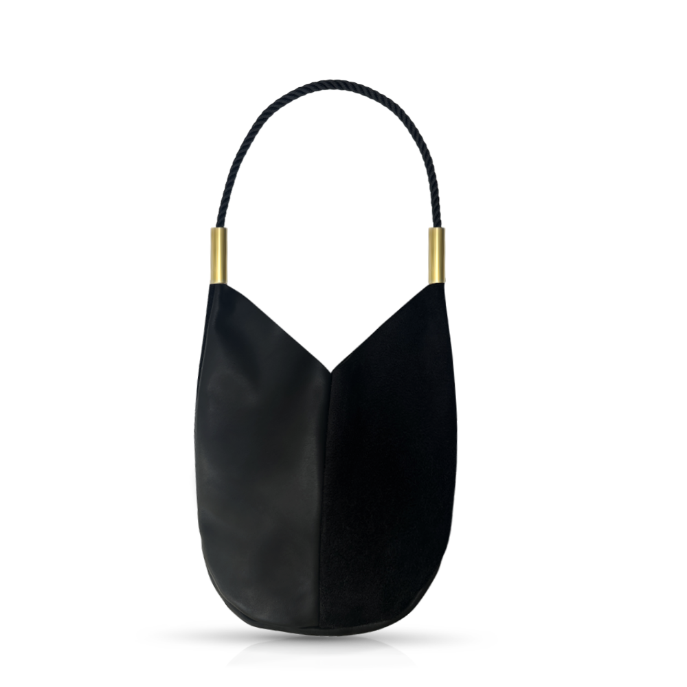 Mermaid Purse #Rope Color_Summer Night Black#Rope Handle Length_Shoulder (25")#Add Ons_Handbag Only