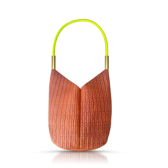 Mermaid Purse | in Brown Basketweave Leather