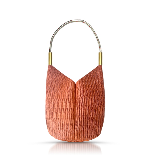 Mermaid Purse | in Brown Basketweave Leather