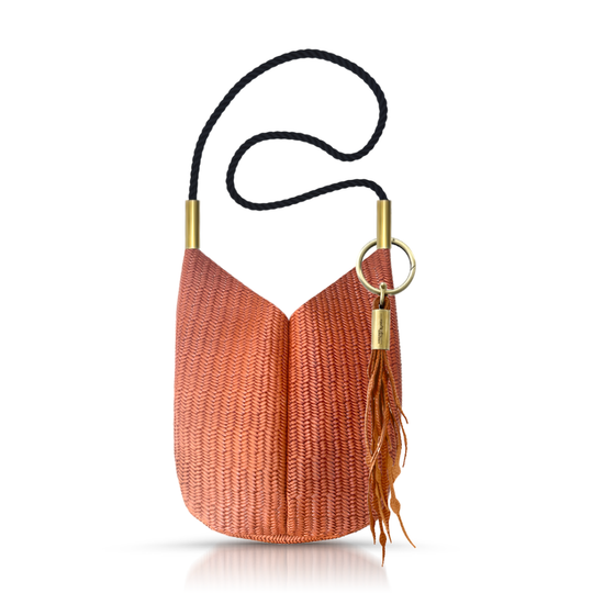 Mermaid Purse | in Brown Basketweave Leather