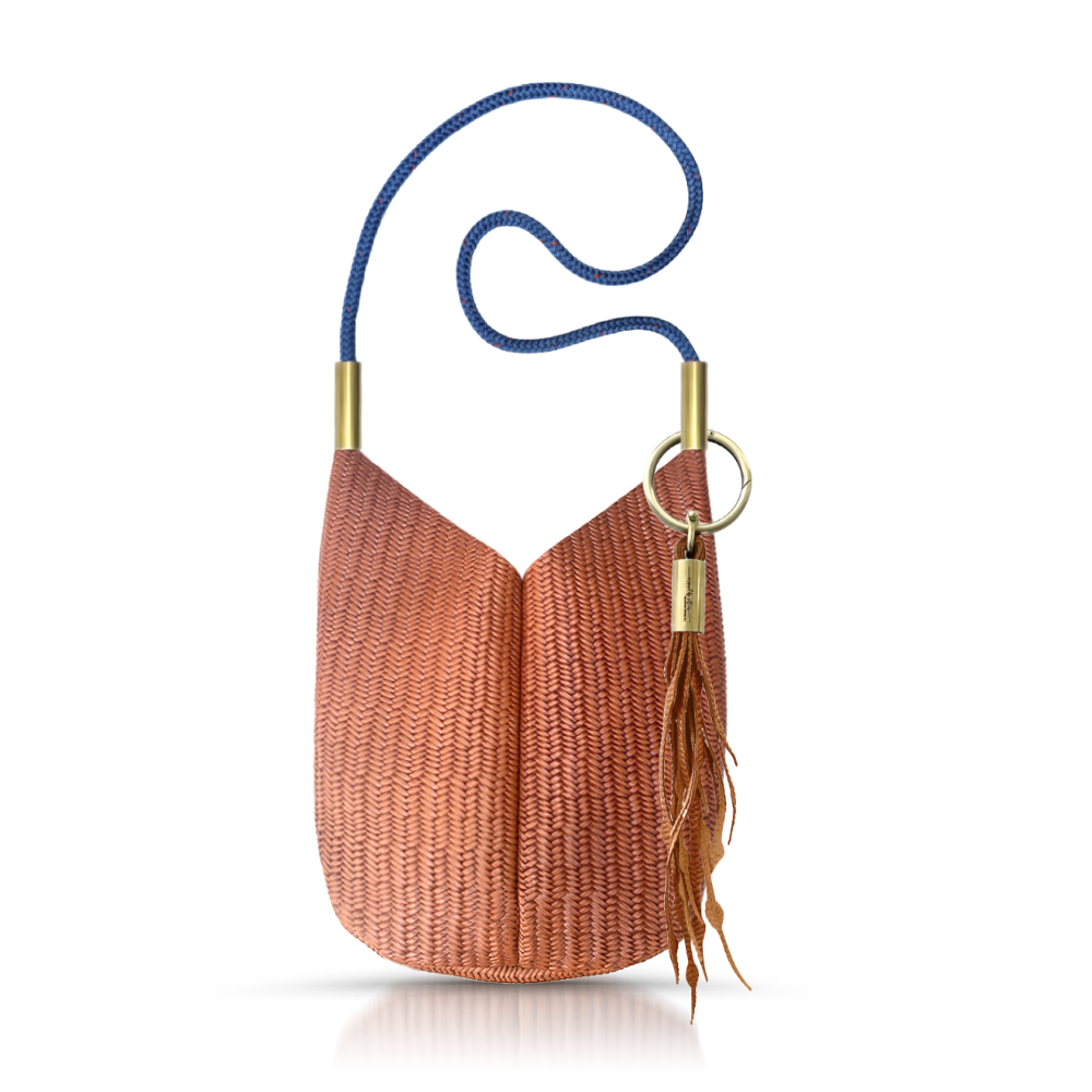 Mermaid Purse | in Brown Basketweave Leather