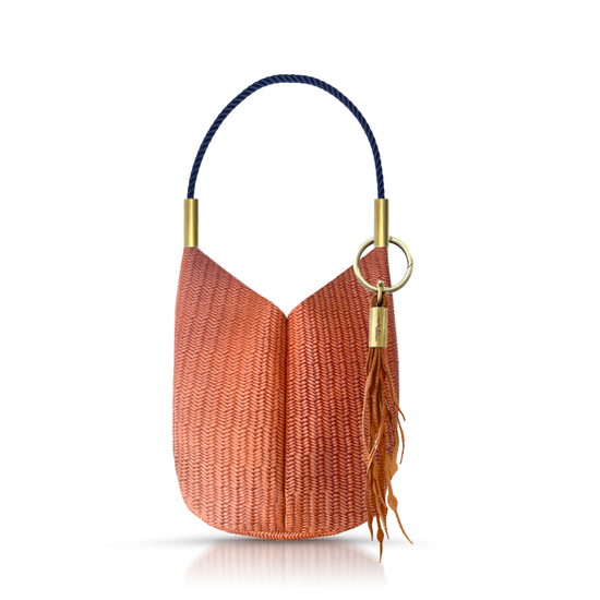 Mermaid Purse | in Brown Basketweave Leather