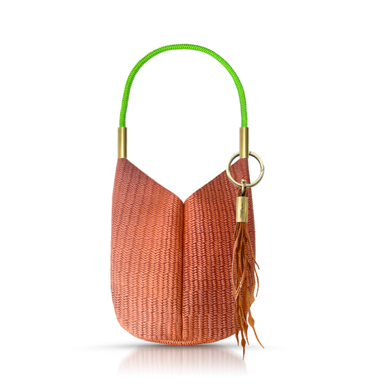 Mermaid Purse | in Brown Basketweave Leather