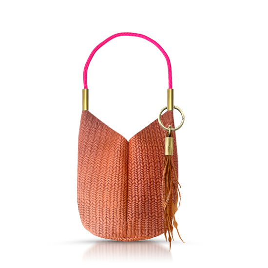 Mermaid Purse | in Brown Basketweave Leather