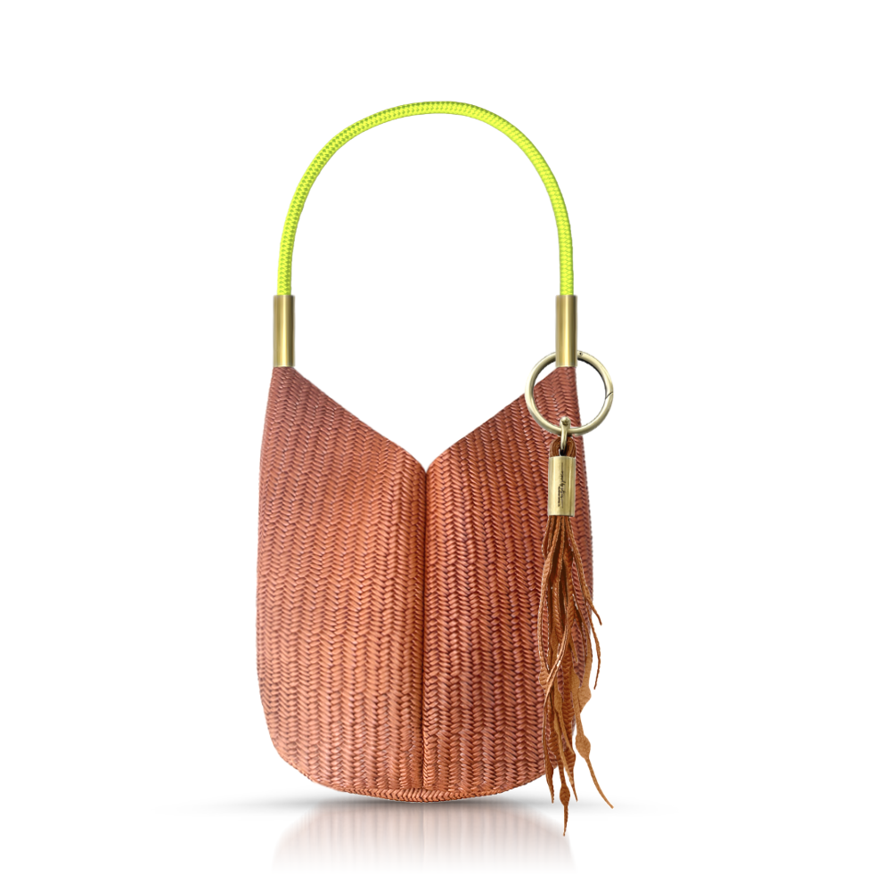 Mermaid Purse | in Brown Basketweave Leather