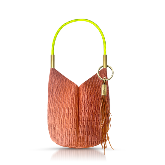 Mermaid Purse | in Brown Basketweave Leather