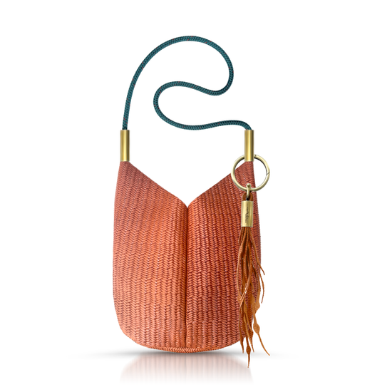 Mermaid Purse | in Brown Basketweave Leather