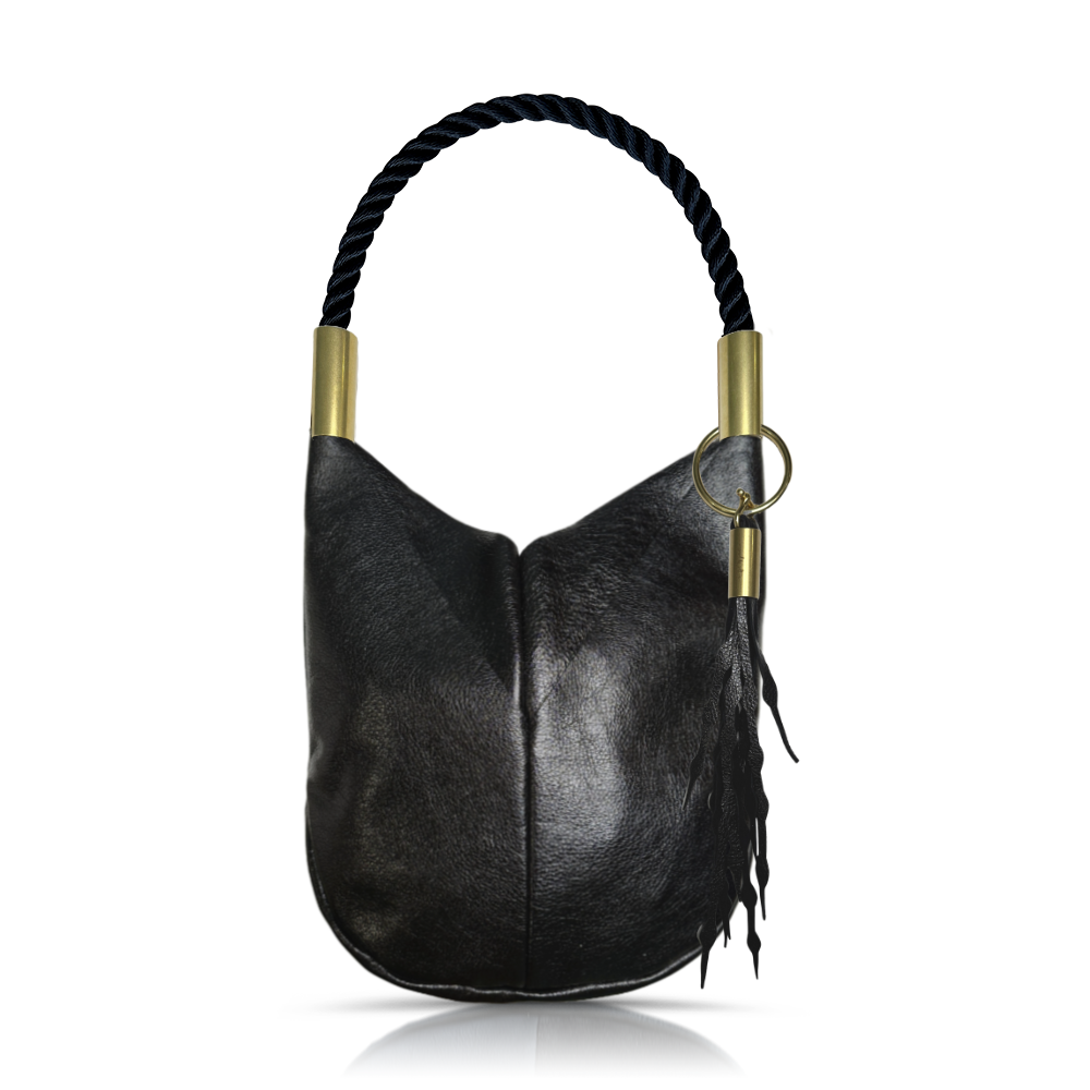 Original Wildwood Bag | Large in Black Metallic Leather