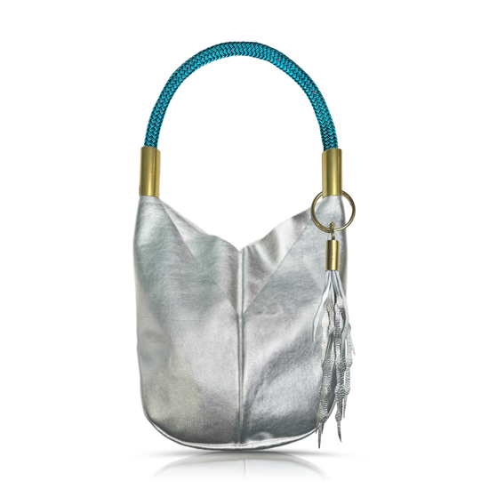 Original Wildwood Bag | Large in Silver Metallic Leather