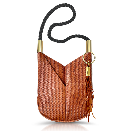 Original Wildwood Bag | Large Crossbody in Brown Basketweave