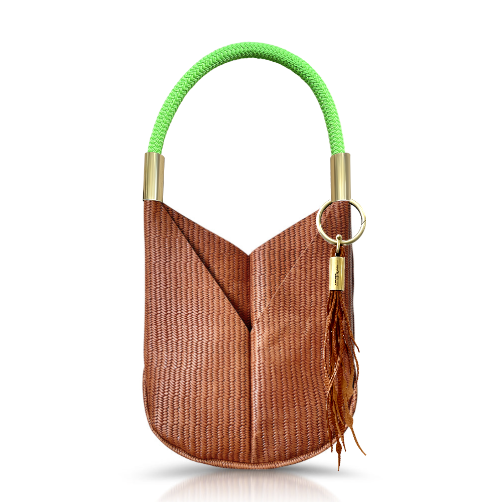 Original Wildwood Bag | Large Crossbody in Brown Basketweave