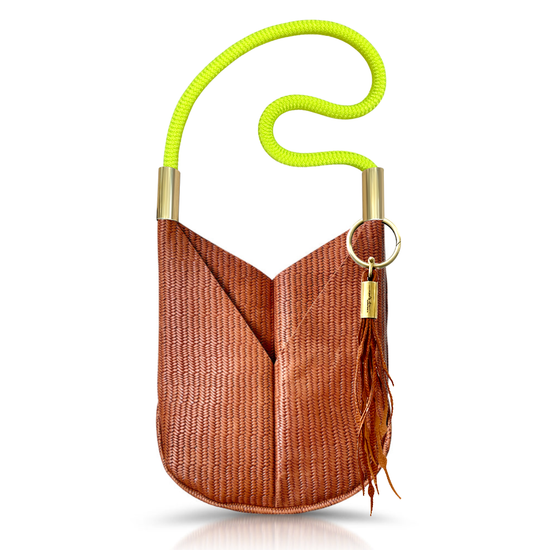 Original Wildwood Bag | Large Crossbody in Brown Basketweave