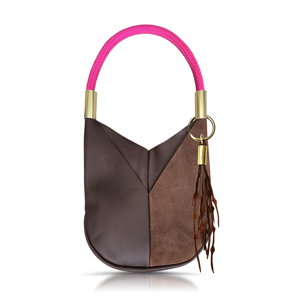 Original Wildwood Bag Large#Rope Color_Neon Pink#Add Ons_Add a Matching Seaweed Tassel (save $10)